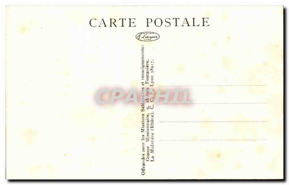 CPA Missions salesiennes Congo belge Retour de chasse lion — Rückseite