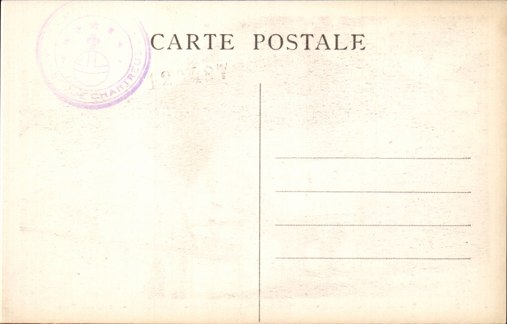 Entrée du couvent de la Grande-Chartreuse — La chapelle et le Grand Som — CL.A.V. — N°20 — Reverso