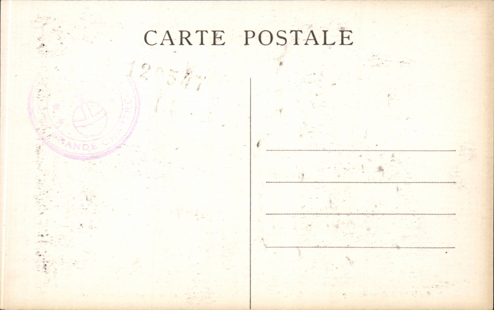 CPA Dauphine Le couvent de la grande Chartreuse et le Grand Som en hiver — Verso