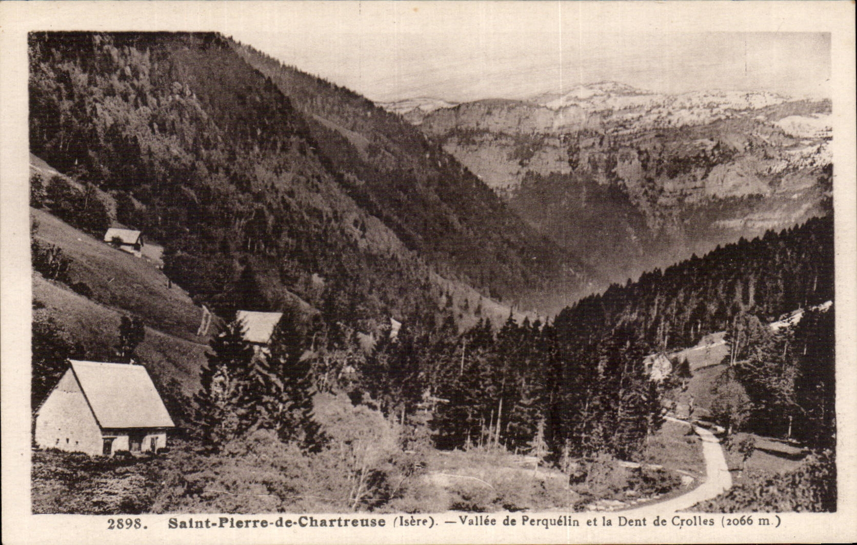 CPA Dauphine St Pierre de Chartreuse Vallee de Perquelin et la dent de Crolles
