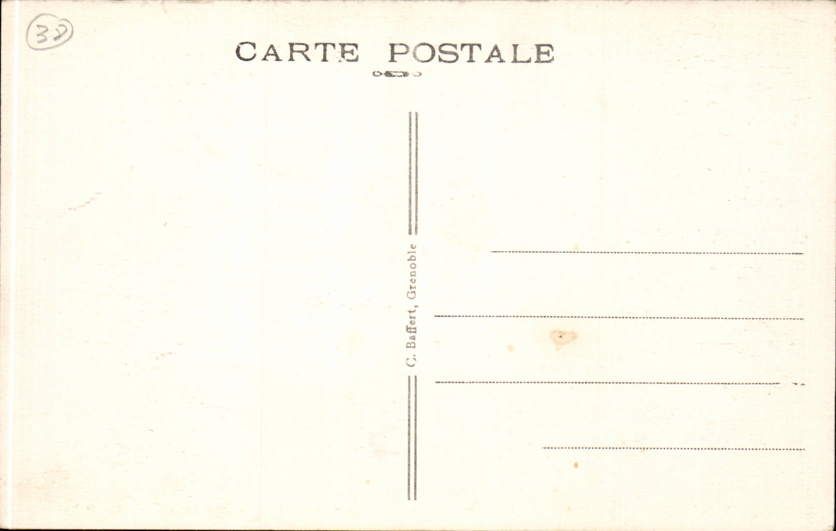 CPA Dauphine St Pierre de Chartreuse Vallee de Perquelin et la dent de Crolles — Rückseite