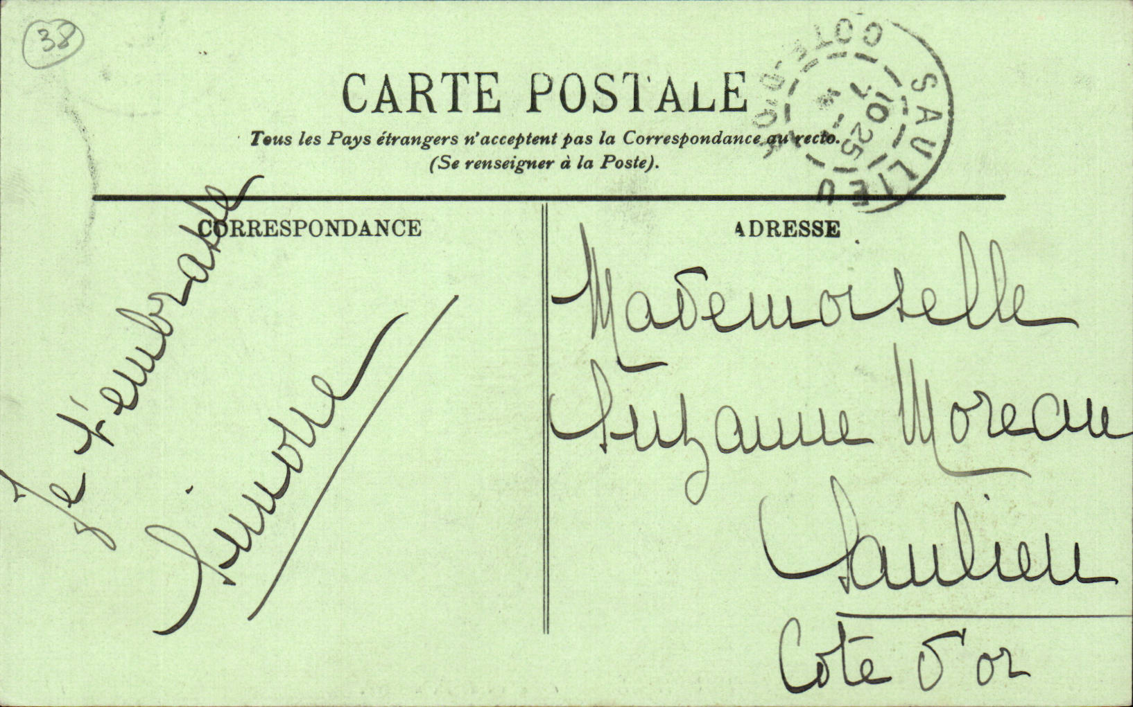 Le Dauphiné — Le Vallon de l'Oursière — LL, n° 947 — Verso