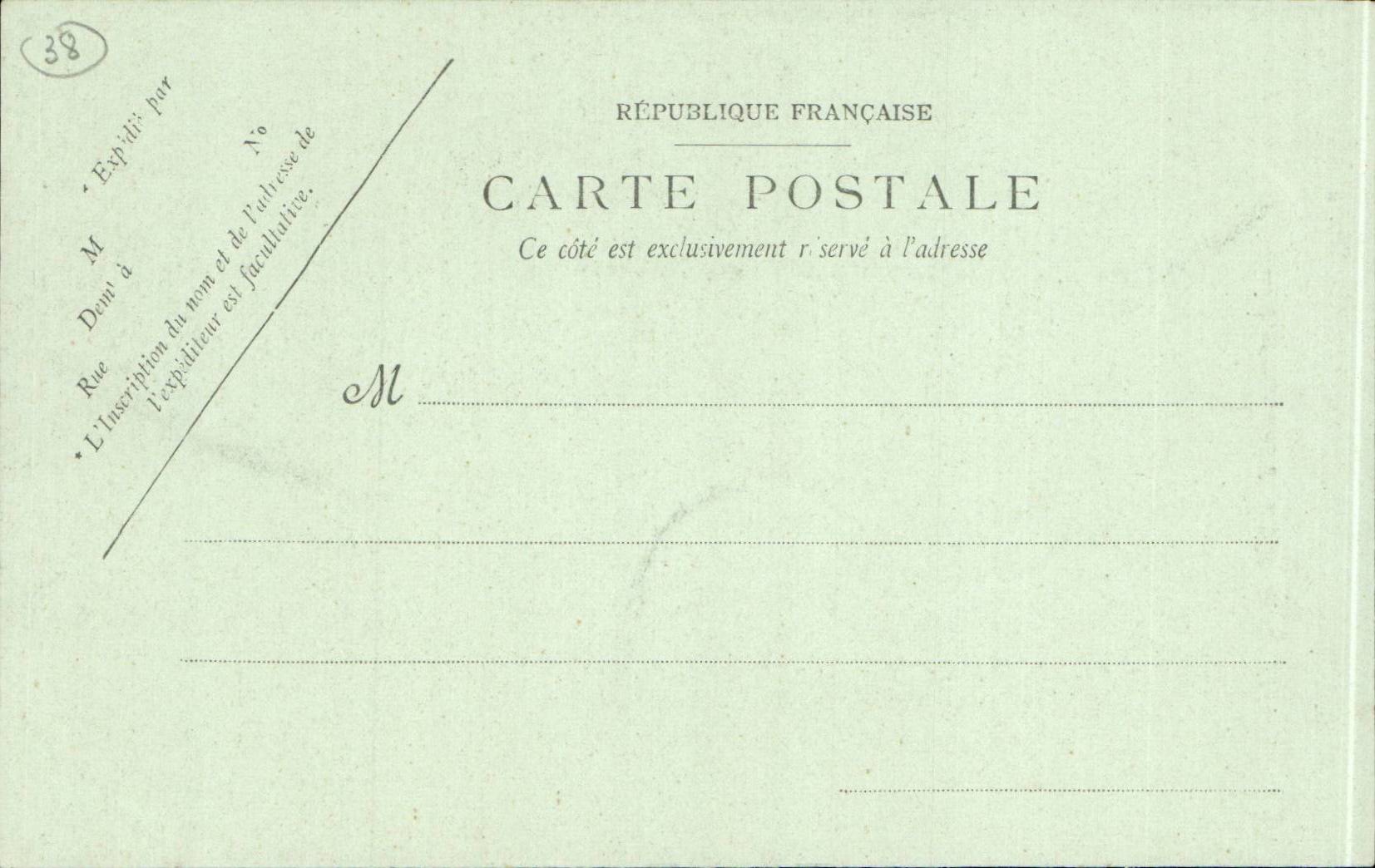 Vizille — Le Château vu dans le Parc — LL — Verso