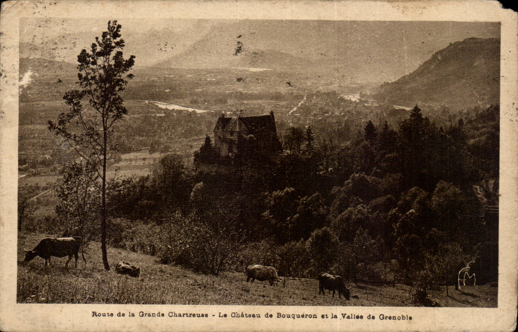 Route de la Grande Chartreuse — Schloss Bouqueron und das Tal von Grenoble — Edition Martinotto Frères