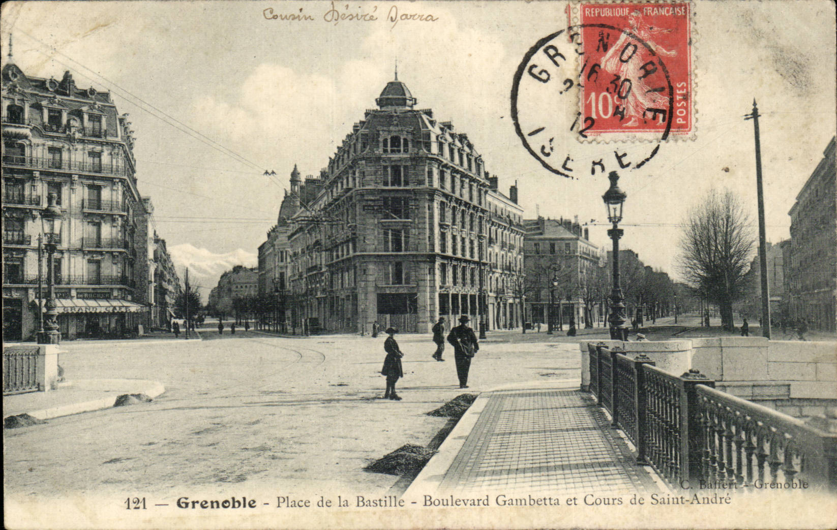 Grenoble - Place de la Bastille - Boulevard Gambetta et Cours de Saint-André — C. Baffert - Grenoble