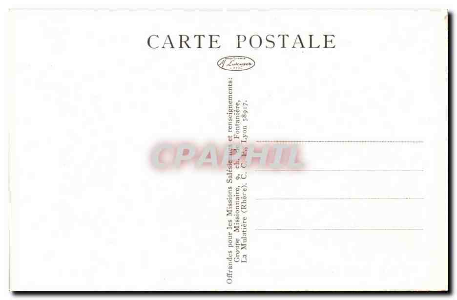 CPA Missions salesiennes Congo Belge La Kafubu Le petit seminaire indigene autour de Mgr Sak prefet apostolique — Rückseite