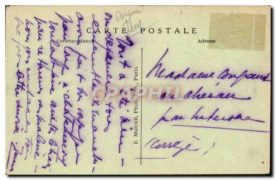 Bois Colombes CPA ue des Bourguignons a la rue des Chambards — Rückseite