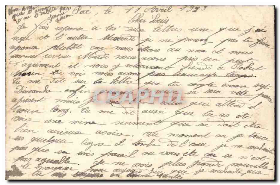 CPA FAntaisie Femme — Verso