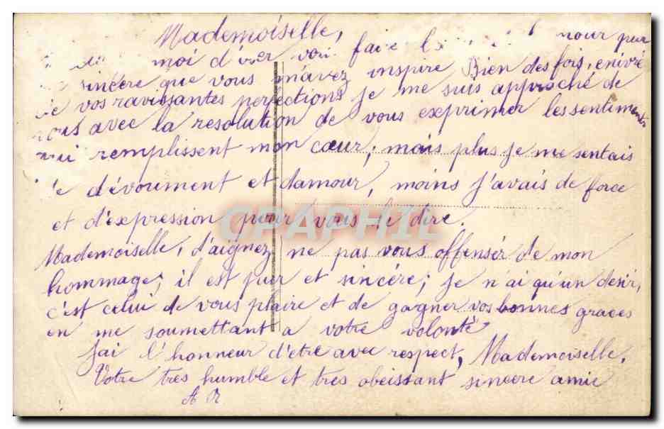 CPA FAntaisie Femme — Rückseite