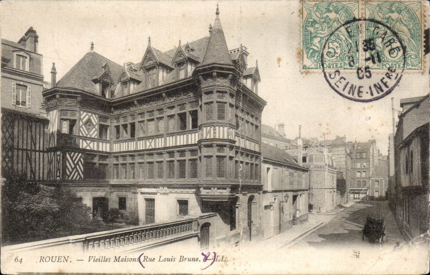 CPA Rouen Vieilles maisons Rue Louis Brune