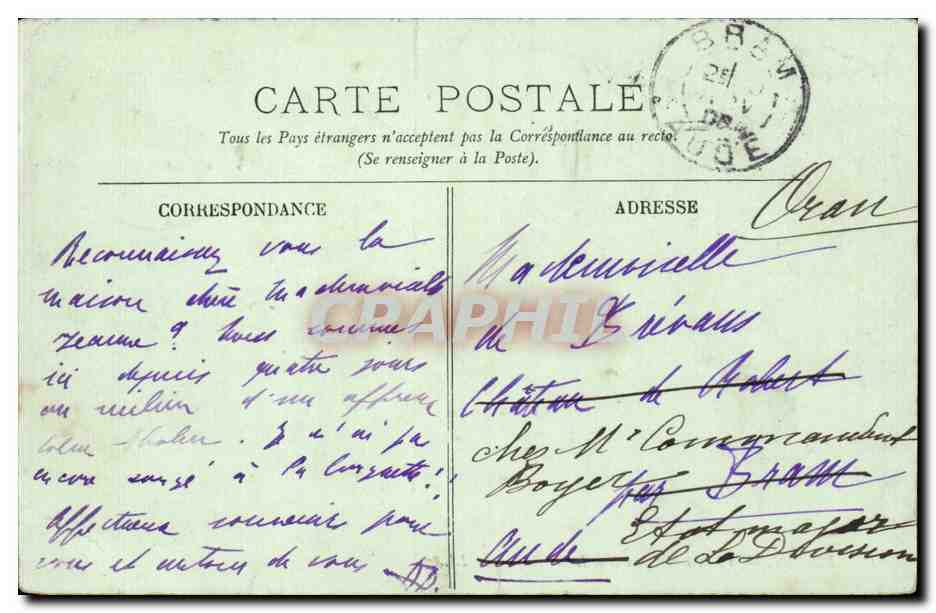 CPA Rouen Vieilles maisons Rue Louis Brune — Verso