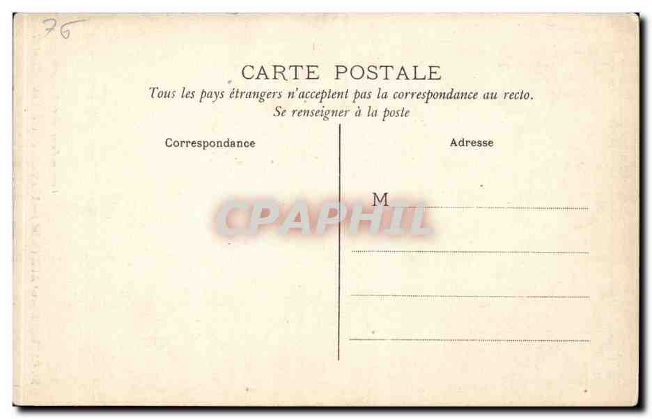 CPA CAudebec en CAux Une vieille porte de l'hotel Henri IV — Rückseite