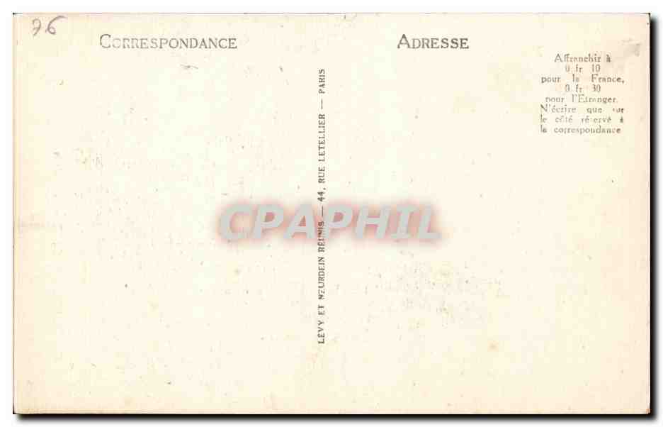 CPA CAudebec en CAux Le lutrin — Rückseite