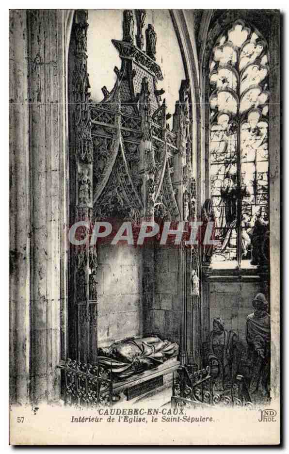 CPA CAudebec en CAux Interieur de l'eglise le saint Sepulcre