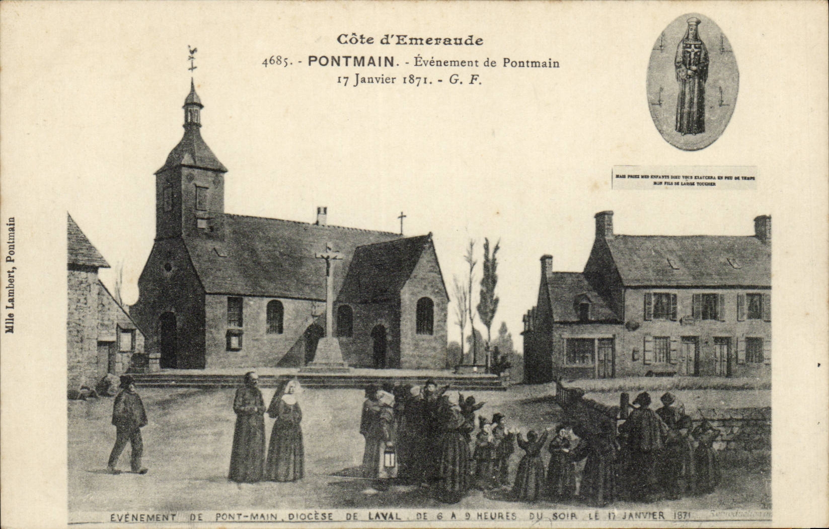 CPA Pontmain Evenement 17 janvier 1871