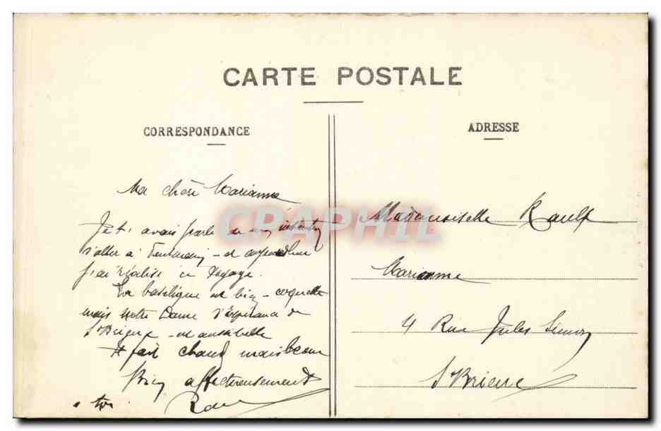 CPA Pontmain Evenement 17 janvier 1871 — Rückseite