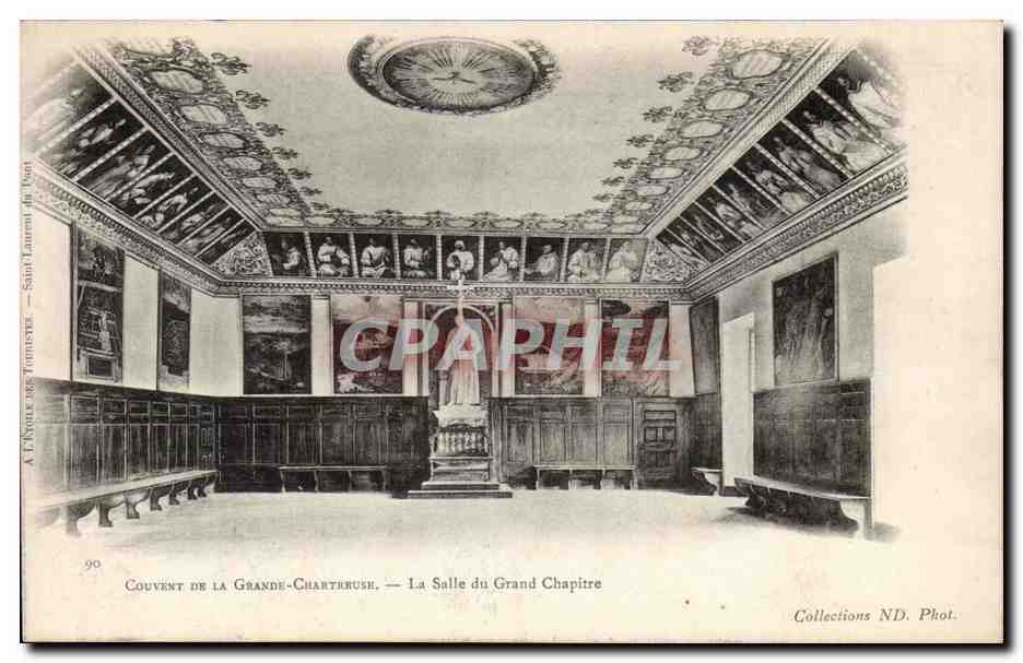 Kloster der Grande-Chartreuse — La Salle du Grand Chapitre — Saint-Laurent-du-Pont — Collections ND. Phot.