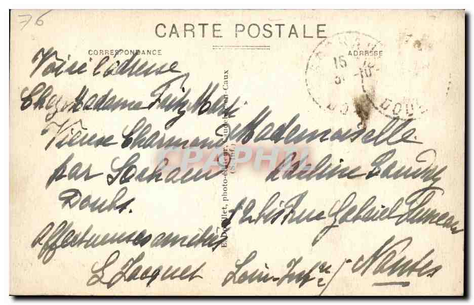Caudebec en Caux CPA Eglise Notre Dame La rosace Monument historique edifie eau 13eme — Rückseite