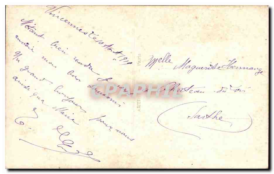 CPA Fantaisie Femme — Verso
