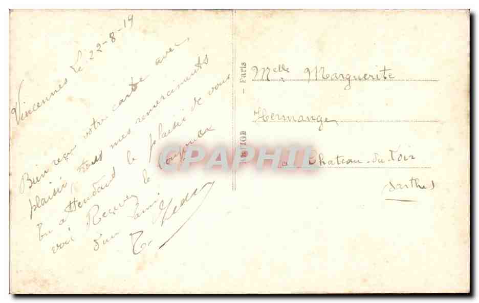 CPA Fantaisie Femme En reve — Verso