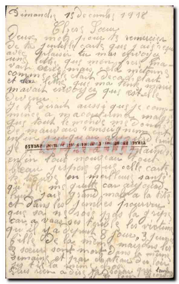 CPA Fantaisie Femme — Verso