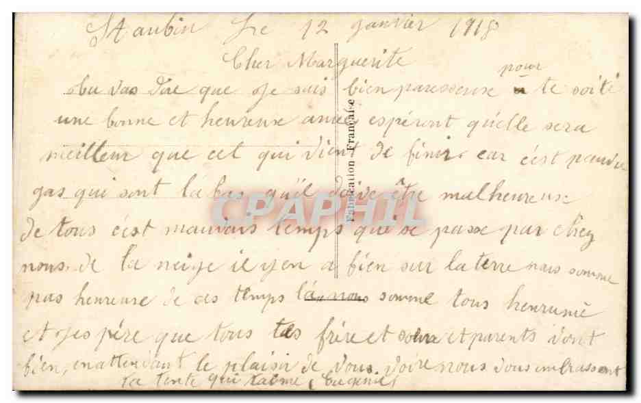 Soldat in kolonialer Helm und Frau in Kleid mit Mustern — Verlag 'Éditions Françaises' Nr. 147 — Rückseite