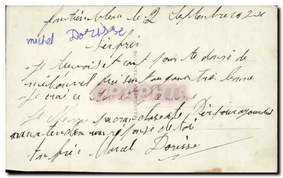 CPA Fantaisie Souvenir Homme Papillon Butterfly Militaria  — Rückseite