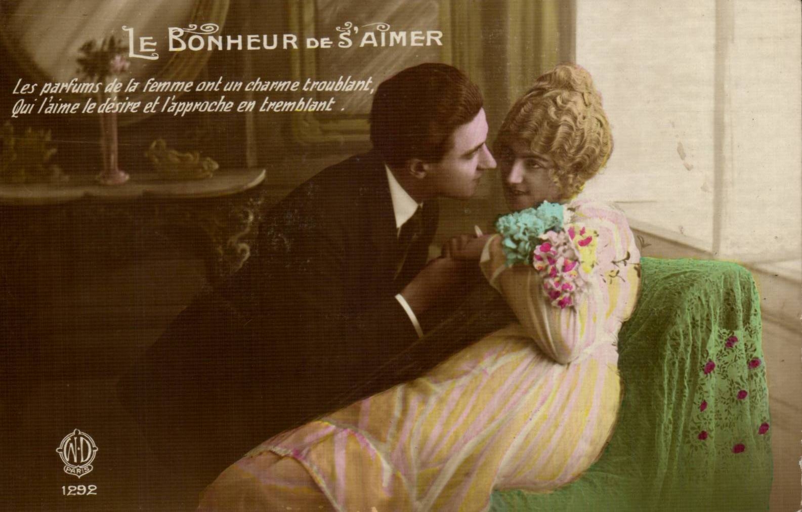 Una pareja en intimidad — El placer de amarse — editor A.N.D. París, n° 1292
