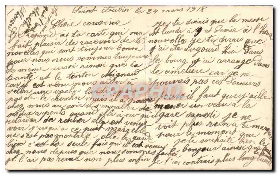 Soldat et femme — scène affectueuse avec poème — La Favoruite, n°2465/2, Paris — Rückseite
