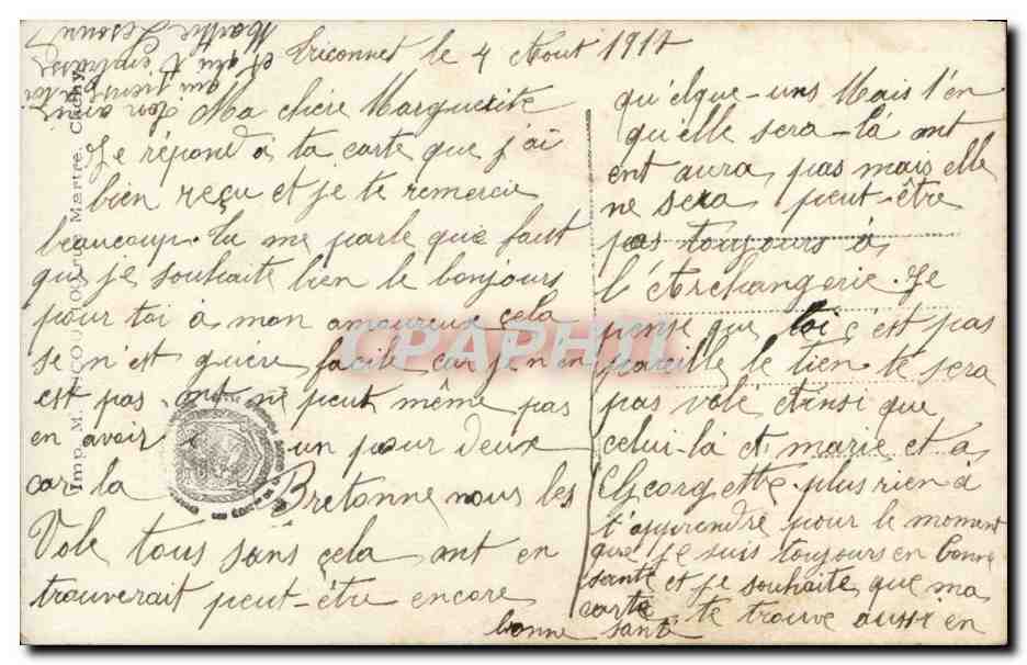 CPA Fantaisie Femme Militaria Le reve — Rückseite