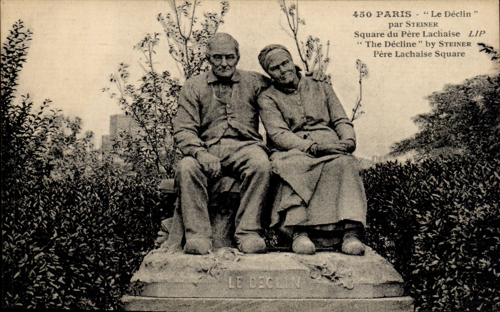 CPA Paris Le declin par Steiner Square du pere lachaise 