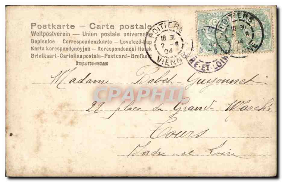 CPA Fantaisie Femme — Verso