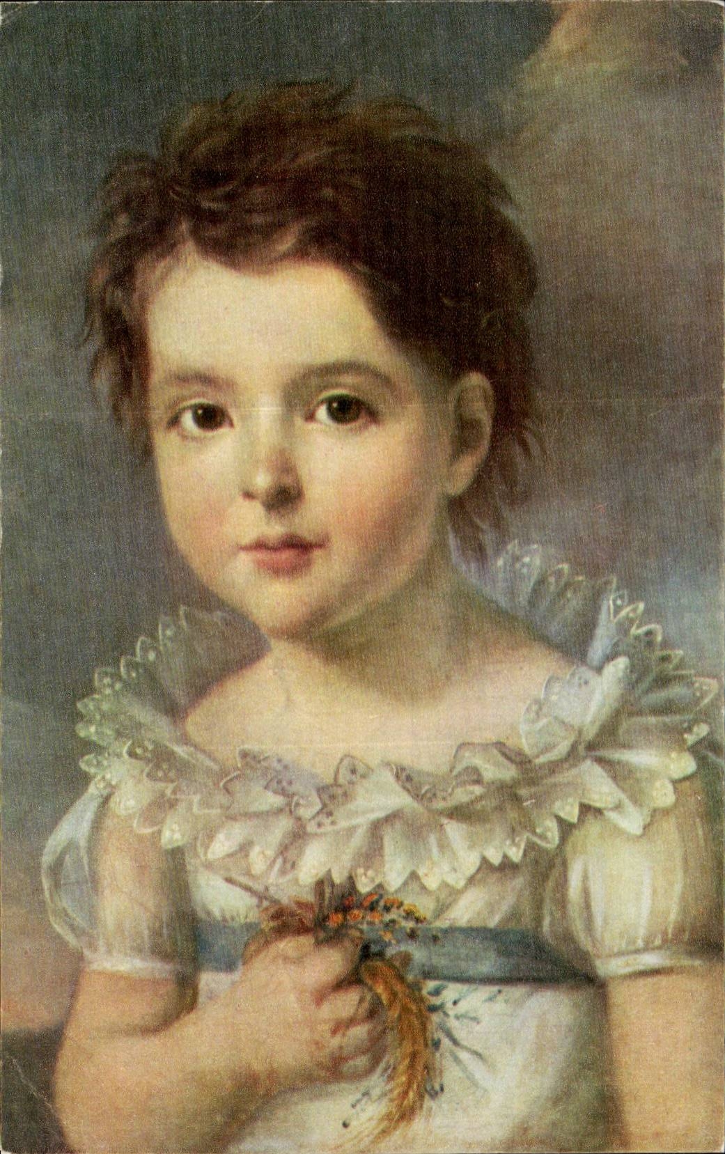 CPA Fantaisie Enfant Gerard Portrait presume de la reine Hortense Avignon Musee Calvet