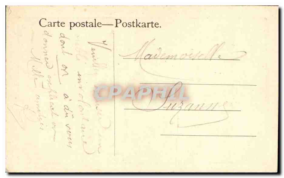 CPA Fantaisie Femme Petites roses des Alpes — Verso