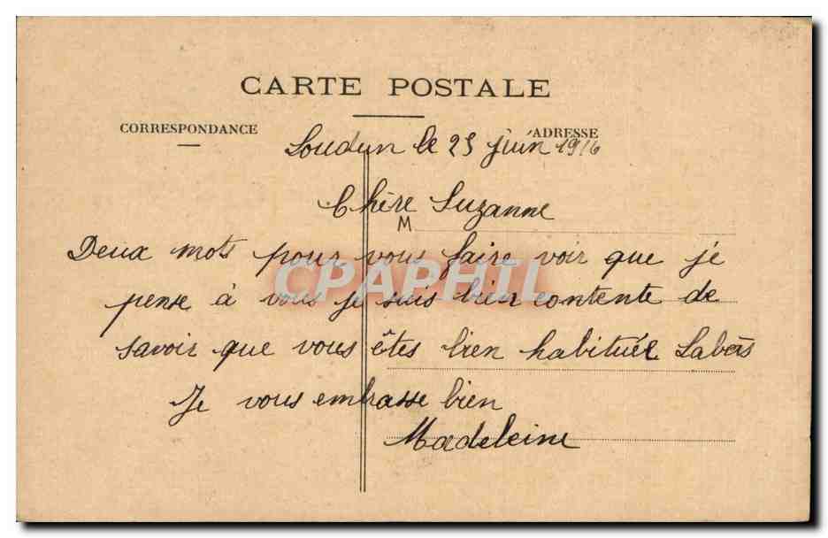 CPA Fantaisie Les vieilles estampes du 18eme Les confidences — Verso