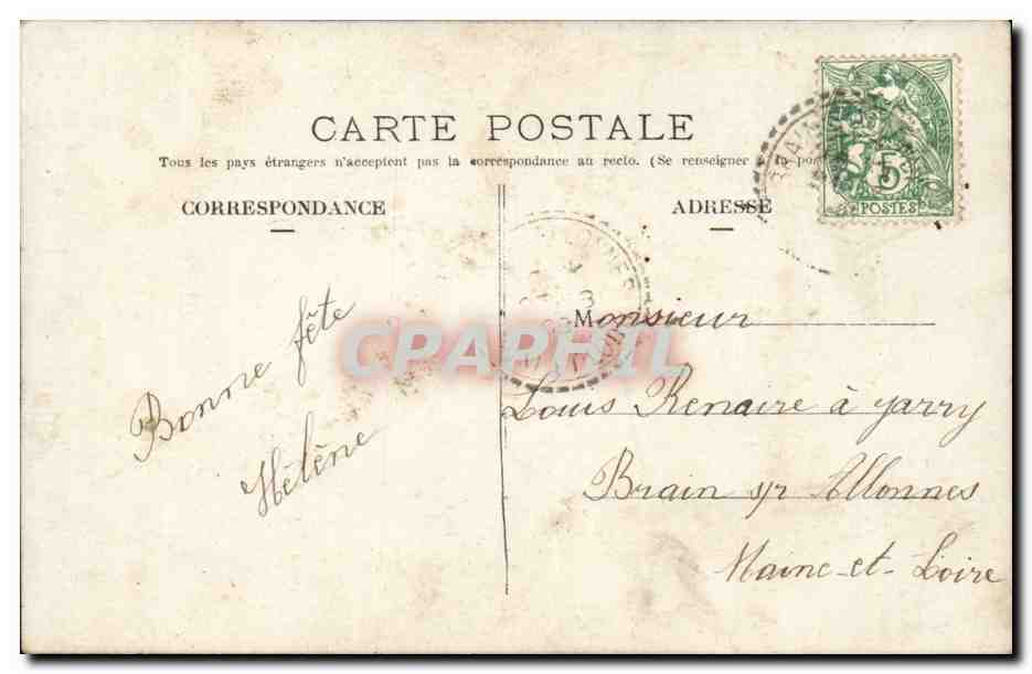 CPA Fantaisie Enfant Louis — Verso
