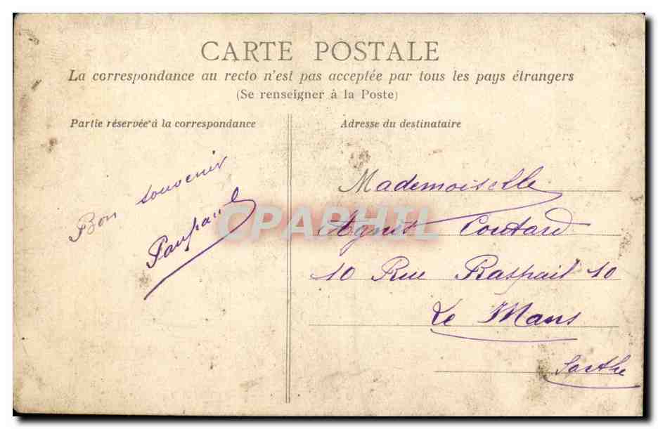 La vie aux champs — La cruche d'eau — Série A — Héliotype — Verso