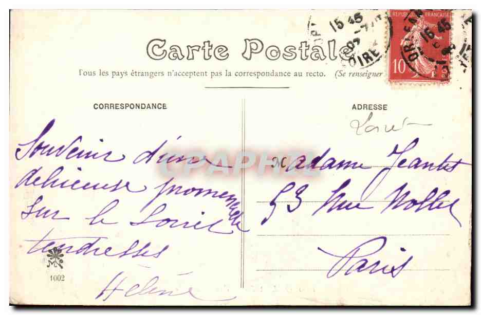 CPA Orleans Vue generale — Verso