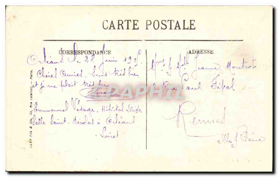 CPA Orleans Vue generale — Verso