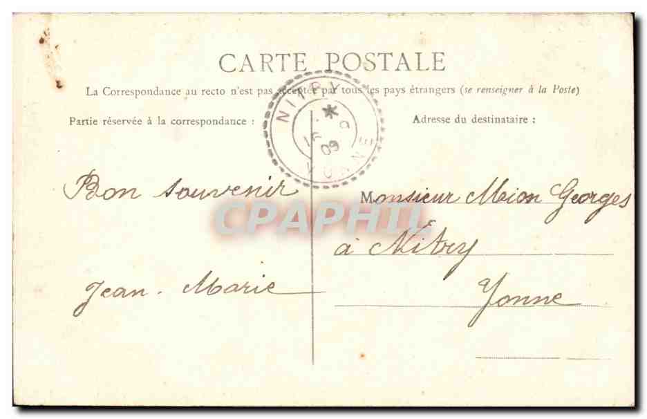 CPA Reims La cathedrale Petit portail — Verso