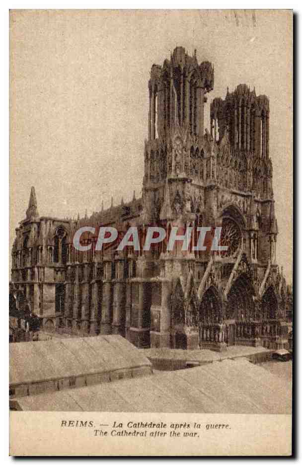 Reims — La Cathédrale après la guerre — Éditeur non visible