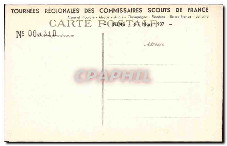 CPA Reims Eglise Saint Remi — Rückseite