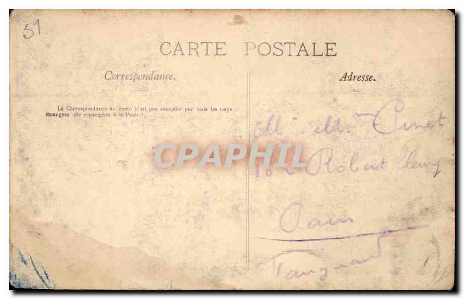 CPA Reims Maison de retraite — Rückseite