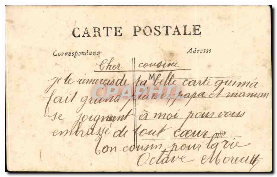 CPA Fantaisie Enfants Coq  — Verso