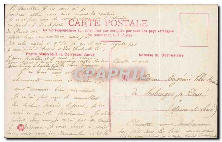 CPA Fantaisie Enfant Jeune fille — Rückseite