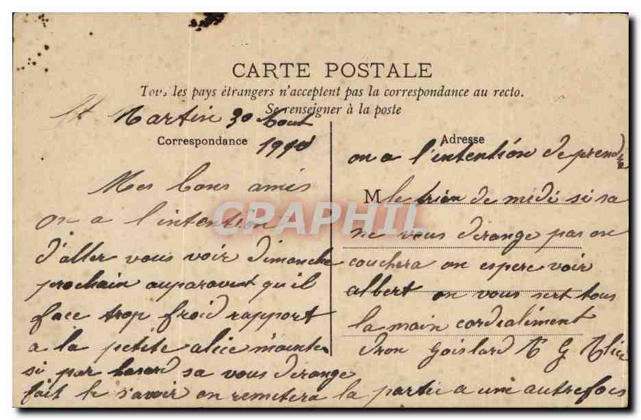 CPA Fantaisie Enfant Jeune fille et colombe — Verso