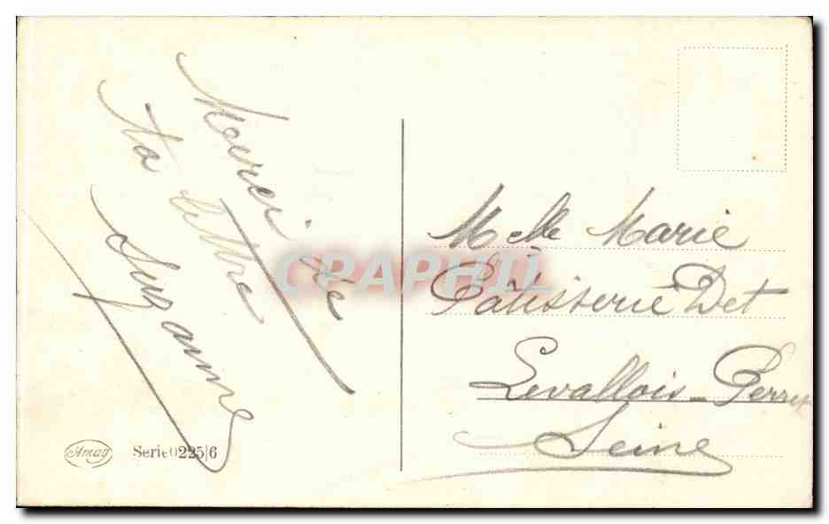 CPA Fantaisie Paysage romantique ange Angel — Rückseite