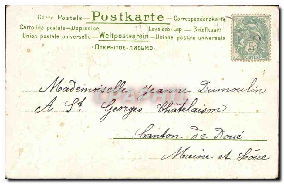 CPA Fantaisie Fleurs Bonne fete — Rückseite