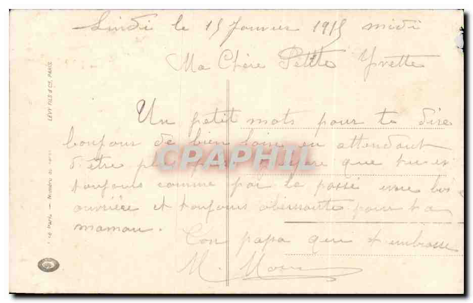 CPA Fantaisie Fleurs — Back