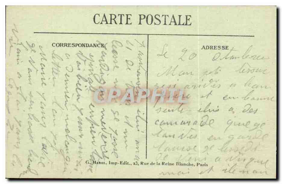 CPA Fantaisie Amities de Seveux — Verso